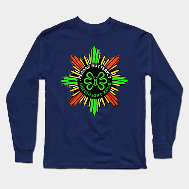 Jamaican Color with Butterfly effect Long Sleeve T-Shirt by cetoystory